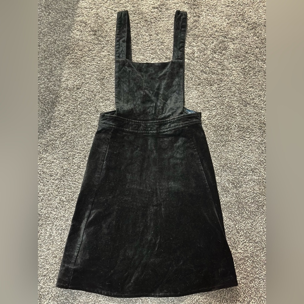 BEST OFFER ModCloth flit and flare skater velvet black dress